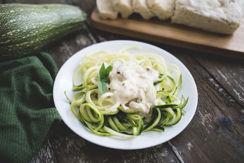 Zoodles and Alfredo
